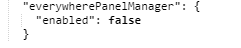 Everywhere Panel Manager Feature Toggle Off
