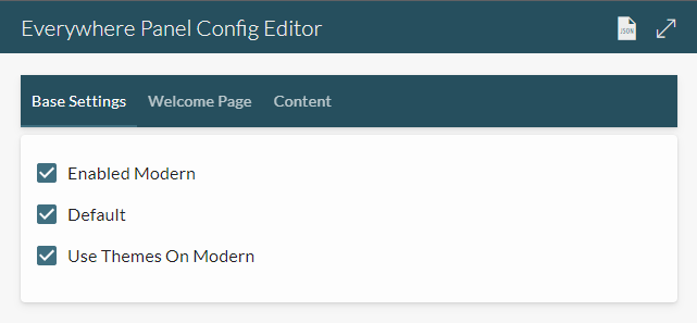 Everywhere Panel Manager GUI edit Base Settings tab