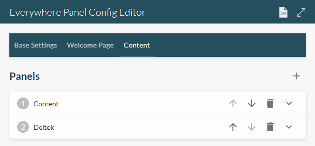 Everywhere Panel Manager GUI edit Content tab